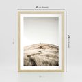 Plakat w ramie 30x40 - Wzgórze w Odcieniach Sepii - wzgórze, trawy - rama drewno