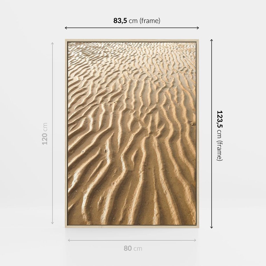 Obraz w ramie 80x120 - Piasek i Nieskończoność - pustynia, piasek - rama drewno