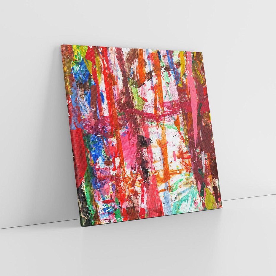 Obraz na płótnie 70x70 - Abstrakcja: wyraz emocji - abstrakcja