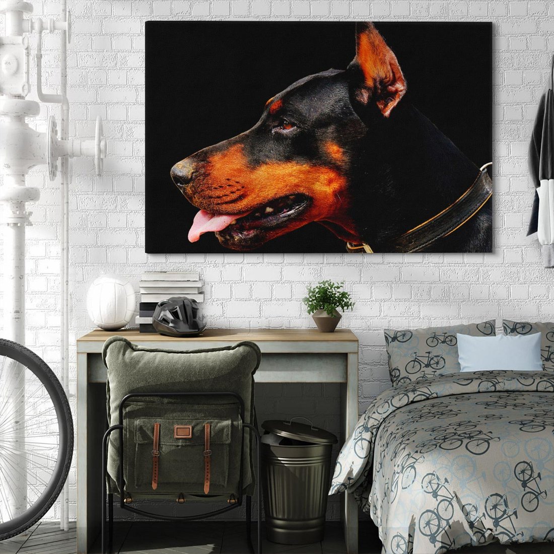 Obraz na płótnie 120x80 - Sztuka psiego uśmiechu - pies, piesek