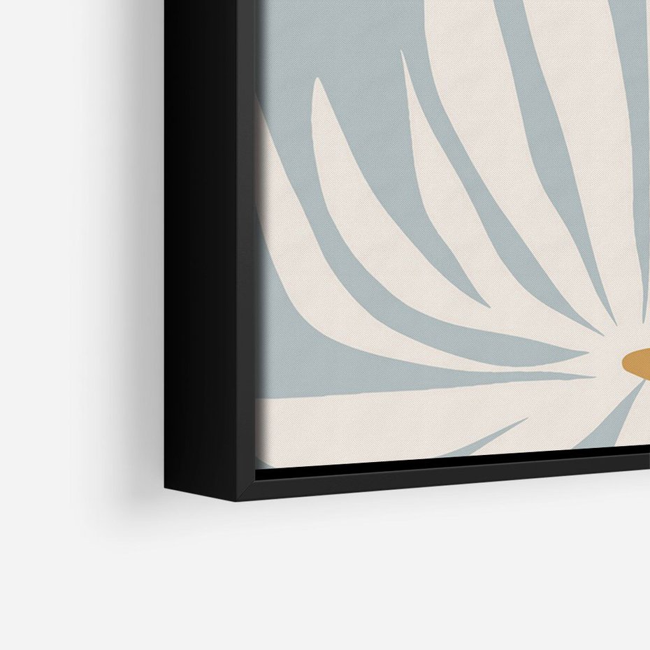 Obraz w ramie 50x70 - Kwiatowe Kształty - kwiaty, nowoczesne i minimalistyczne - rama czarna