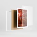 Plakat w ramie 30x40 - Magia jesiennego lasu - las, jesień - rama biała