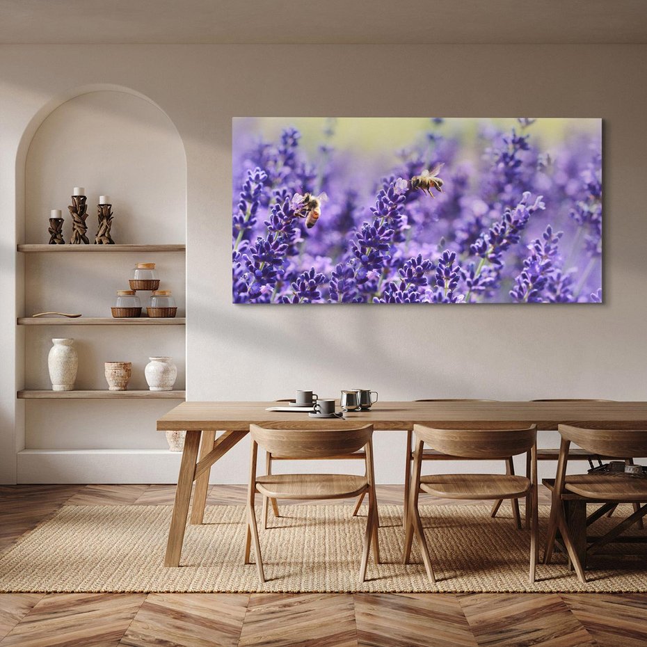 Obraz na płótnie 120x60 - Magia lawendy delikatne kwiaty - lawenda, kwiat