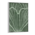 Obraz w ramie 80x120 - Zieleń Kształtująca Spokój - zielony plakat, roślinne inspiracje - rama biała