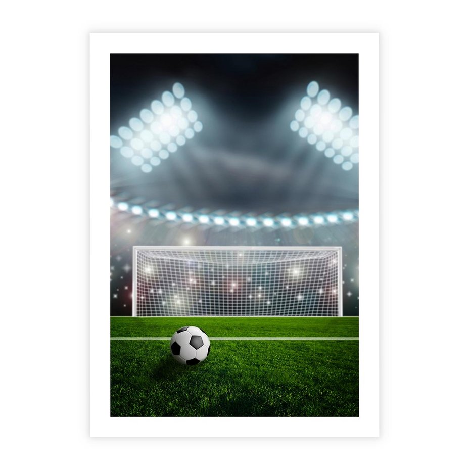 Plakat bez ramy 21x30 - Strzał do bramki - piłka, nożna