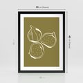 Plakat w ramie 30x40 - Podróżne Barwy - figi, minimalistyczny styl - rama czarna