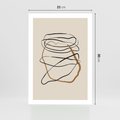 Plakat bez ramy 21x30 - Bezczasowe Kontury - abstrakcyjne linie, zaplątane
