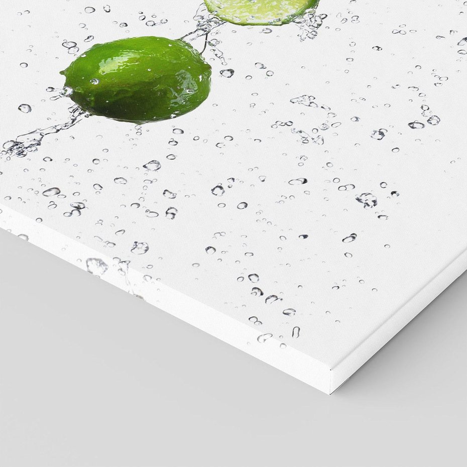 Obraz na płótnie 70x50 - Świeże limonki i woda - limonki, woda