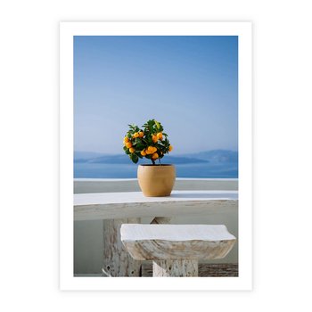 Plakat bez ramy 50x70 - Uroki Santorini - Santorini, Grecja