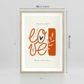 Plakat w ramie 50x70 - Pastelowa Siła Miłości - miłość, love - rama drewno
