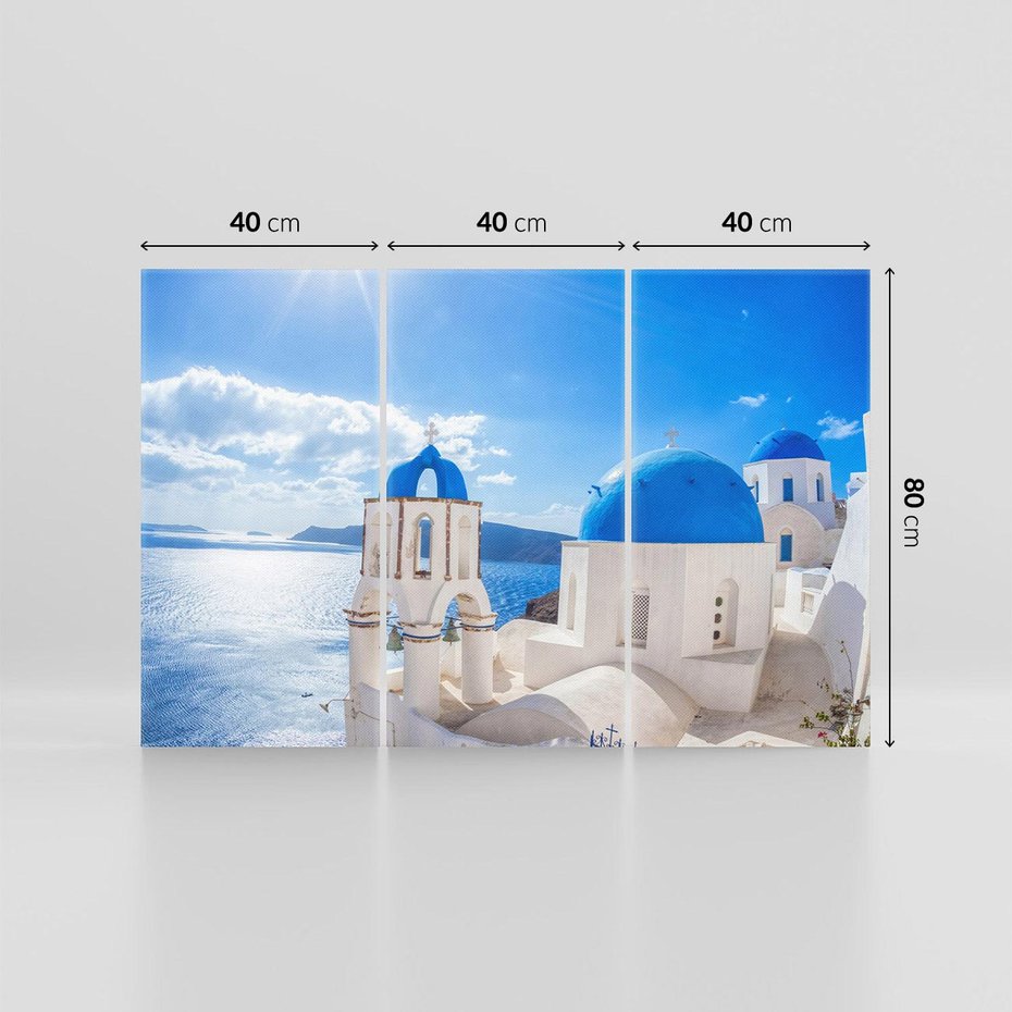 Obraz na płótnie 120x80 - Uroki Santorini we Włoszech - Santorini, Włochy