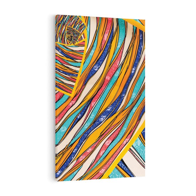 Obraz na płótnie 80x120 - Eksplozja Abstrakcyjnych Barw - abstrakcja