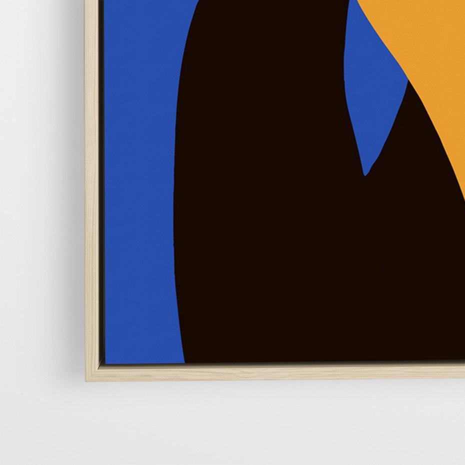 Obraz w ramie 80x120 - Modernistyczne Wibracje - sztuka nowoczesna, plakat - rama drewno