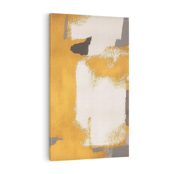 Obraz na płótnie 80x120 - Złote Maźnięcia Pędzla - złota abstrakcja, plamy