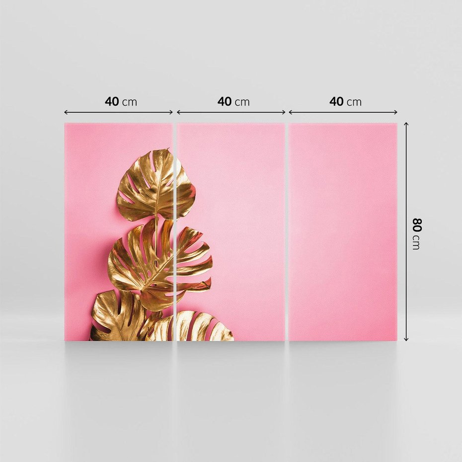 Obraz na płótnie 120x80 - Luksusowa Elegancja - złote, liście