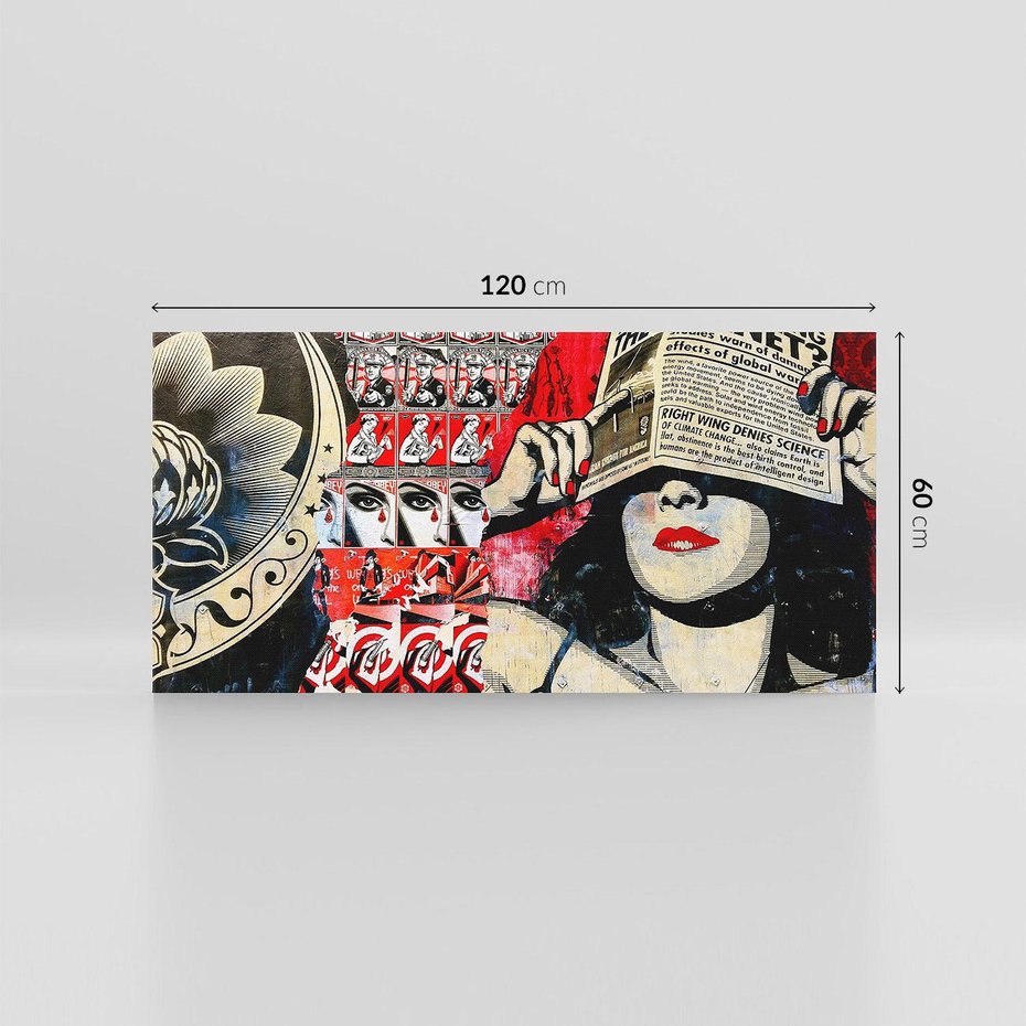 Obraz na płótnie 120x60 - Eksploracja kolorowego graffiti - graffiti