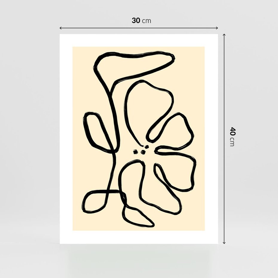 Plakat bez ramy 30x40 - Zaklęte Aberracje - abstrakcyjna sztuka, przypominająca kwiat