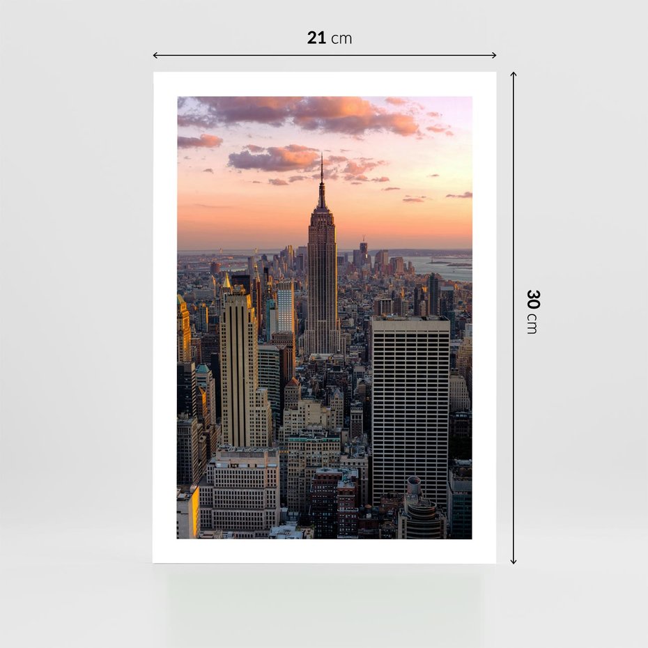 Plakat bez ramy 21x30 - Nowojorskie Wieżowce - Nowy York, wieżowce