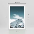 Plakat w ramie 50x70 - Nocna Magia w Górach - fotografia, śnieg - rama biała