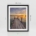 Plakat w ramie 40x50 - Zachód Słońca na Pomostcie - zachód, słońca - rama czarna