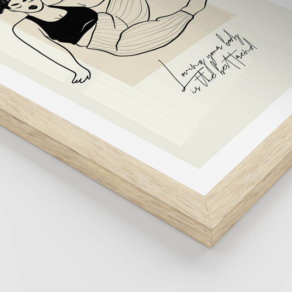 Plakat w ramie 40x50 - Kobieca Moc - nowoczesna sztuka kobieca, plakat - rama drewno