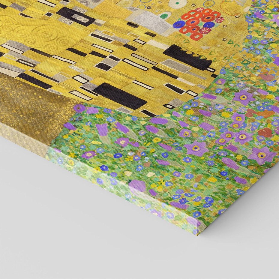 Obraz na płótnie 80x120 - "Pocałunek" (1907–1908) Gustav Klimt - Reprodukcja - reprodukcja, obraz na płótnie