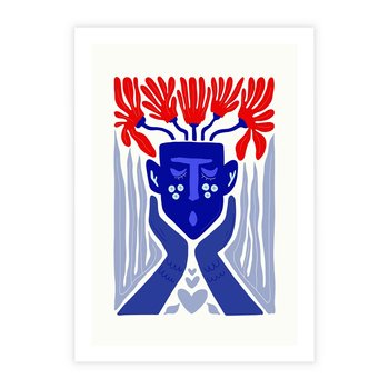 Plakat bez ramy 21x30 - Nowoczesne Wcielenie Boho - etniczna maska, boho styl