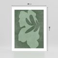 Plakat bez ramy 40x50 - Kształty Zieleni - abstrakcyjny kształt, zielony plakat