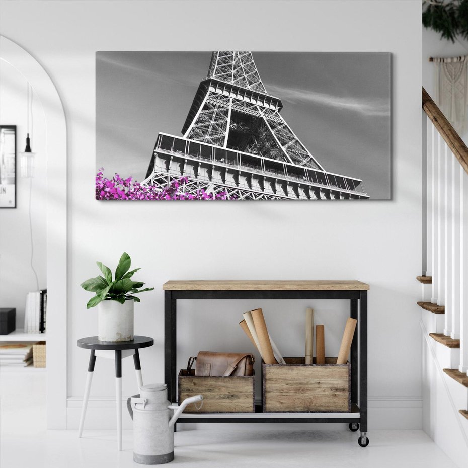 Obraz na płótnie 120x60 - Urok Eiffla w Paryżu - Eiffla, Paryż