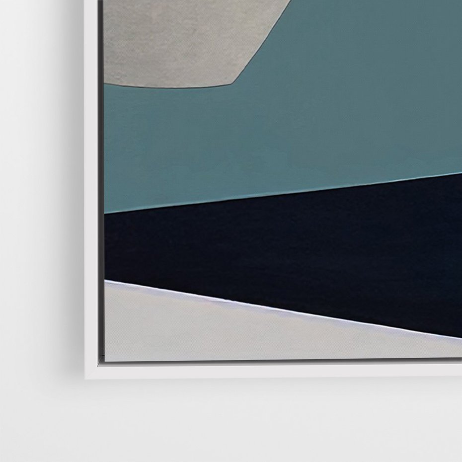 Obraz w ramie 50x70 - Szare Tło Plam - abstrakcyjne plamy, kształty - rama biała