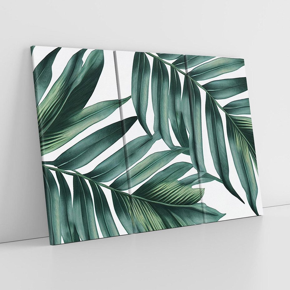 Obraz na płótnie 120x80 - Ruchome liście czasu - liście palmy, tropikalne