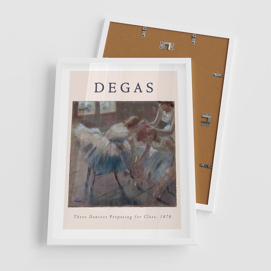 Plakat w ramie 50x70 - Elegancja Baletu na Plakacie - reprodukcja, degas - rama biała