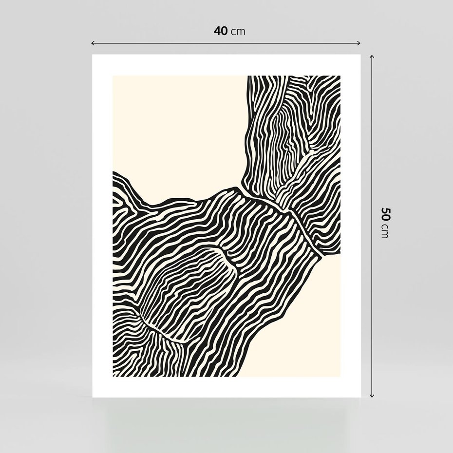 Plakat bez ramy 40x50 - Migoczące Kontury - boho plakat, rycina