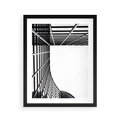 Plakat w ramie 40x50 - Minimalizm Wysokości - architektura, czarno białe zdjęcie - rama czarna