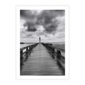 Plakat bez ramy 50x70 - Romantyczny pomost z latarnią - pomost, latarnia