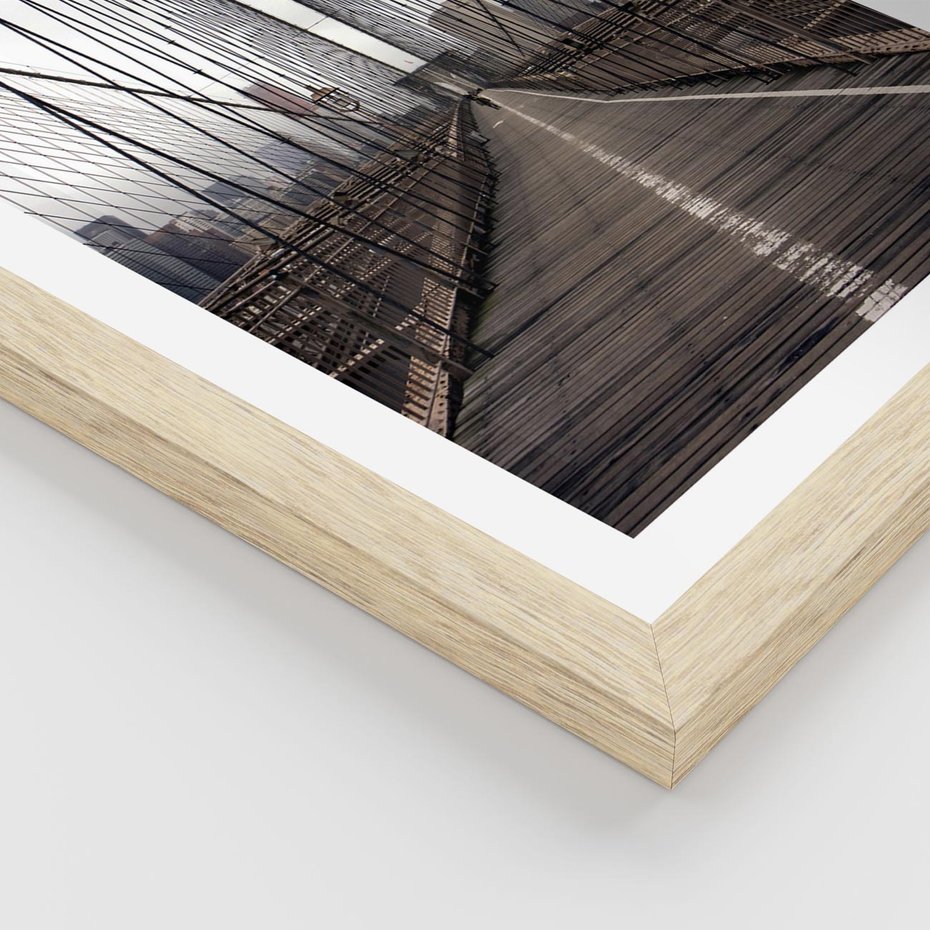 Plakat w ramie 30x40 - Nowoczesna Linia - most, nowoczesna - rama drewno