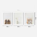 Zestaw obrazy w ramie 30x40 galeria - Garderoba, minimalizm, wieszaki, skandi - rama biała