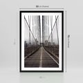 Plakat w ramie 50x70 - Nowoczesna Linia - most, nowoczesna - rama czarna