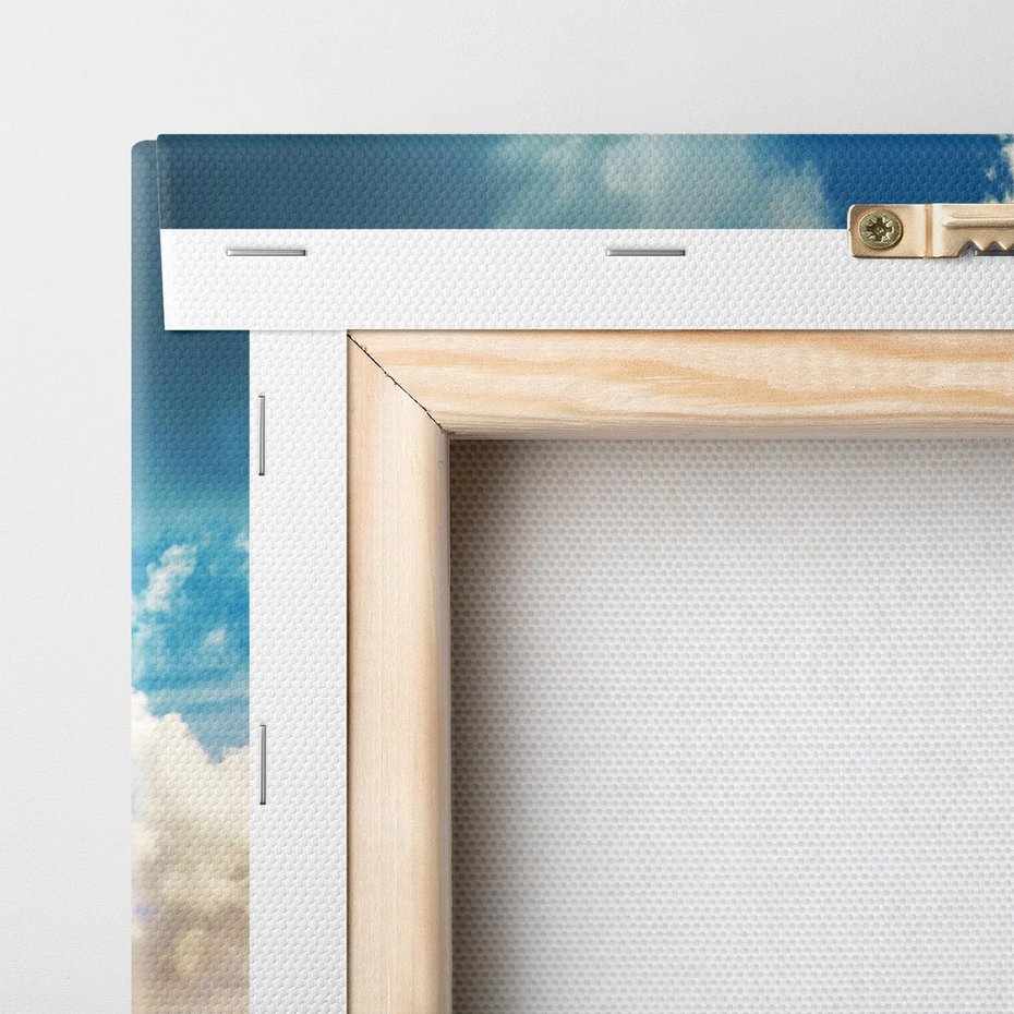 Obraz na płótnie 70x50 - Niebiańska Przestrzeń: Chmury na Horyzoncie - niebo, chmury