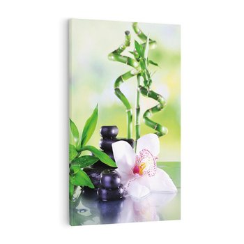 Obraz na płótnie 50x70 - Spa pełne kwiatów i relaksu - spa, kwiat