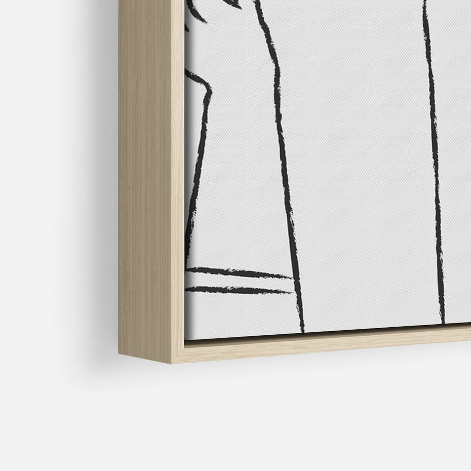 Obraz w ramie 70x100 - Idea w Rękach - szkic, grafika - rama drewno