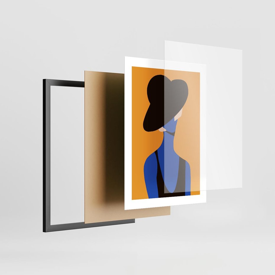 Plakat w ramie 30x40 - Zaklęte Zniknięcie - sztuka nowoczesna, plakat - rama czarna