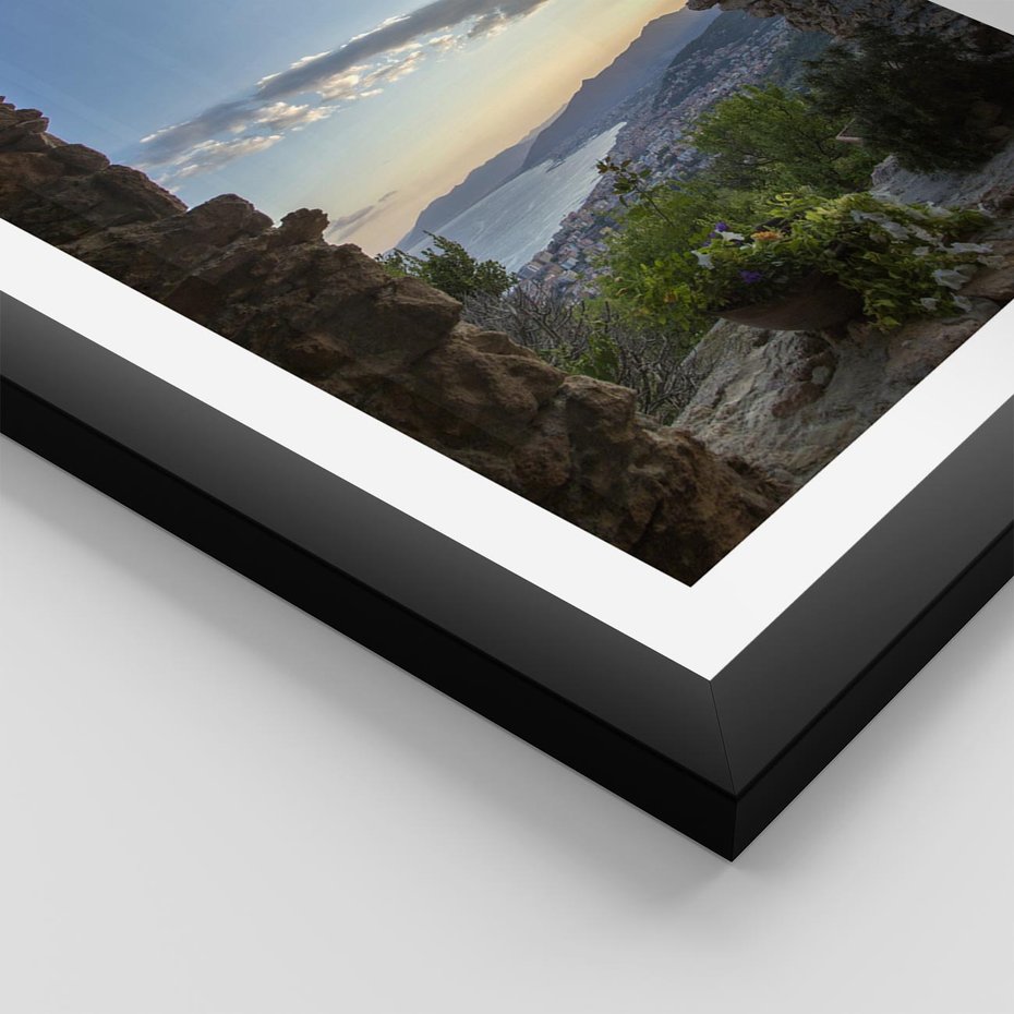 Plakat w ramie 40x50 - Pejzaż w perspektywie - pejzaż, perspektywa - rama czarna