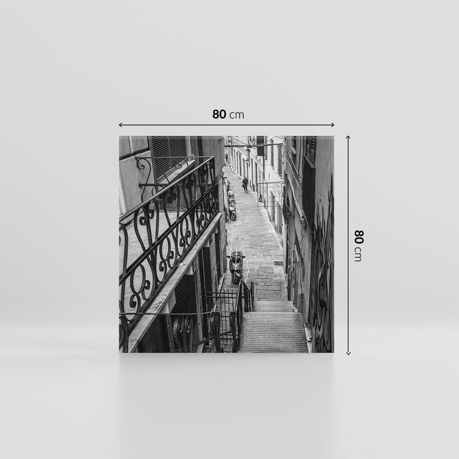 Obraz na płótnie 80x80 - Magiczne spacery - uliczka, perspektywa