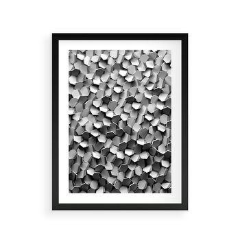 Plakat w ramie 50x70 - Odkryj głębię sztuki - graficzne, 3D - rama czarna