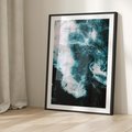 Plakat bez ramy 21x30 - Fale w Odcieniach Turkusu - ocean, fale