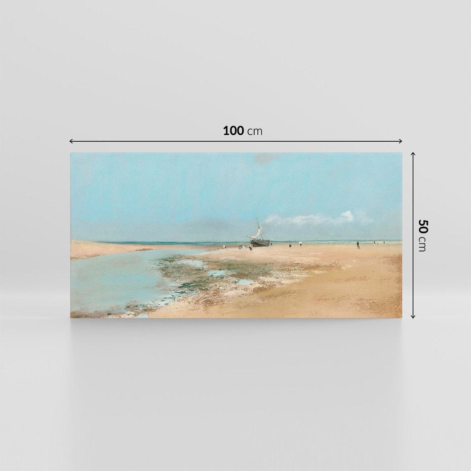 Obraz na płótnie 100x50 - Beach at Low Tide (Mouth of the River) (1869), Edgar Degas - Reprodukcja - reprodukcja, obraz na płótnie