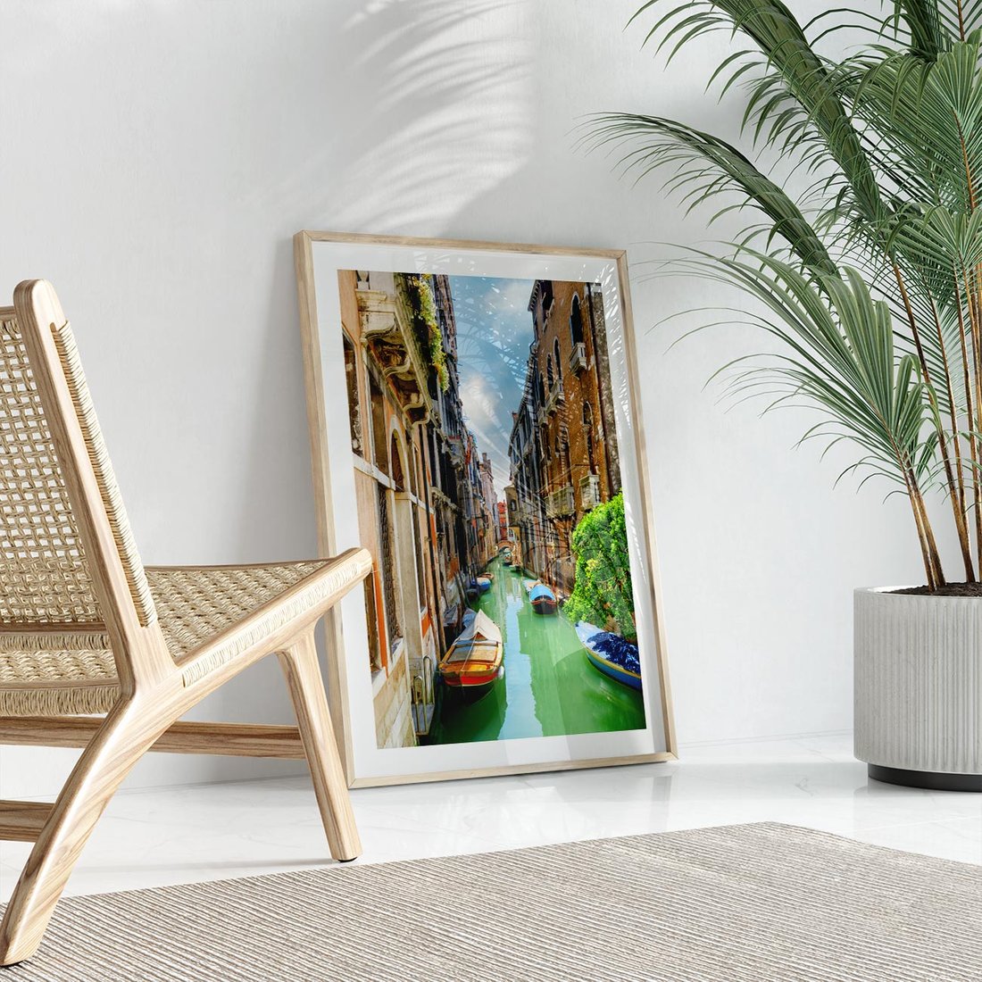 Plakat w ramie 50x70 - Wenecja: romantyczne miasto wodnych dróg - Wenecja, Włochy - rama drewno