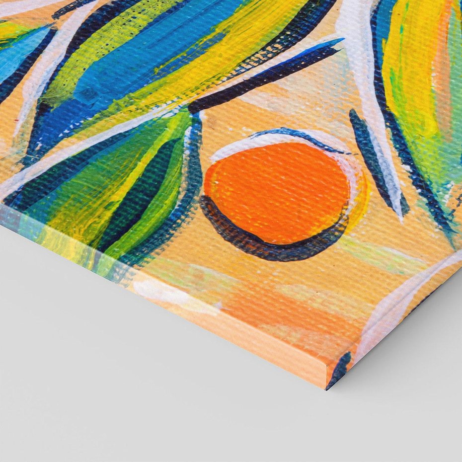 Obraz na płótnie 120x40 - Cytrusowa Abstrakcja - abstrakcja, owoce cytrusowe