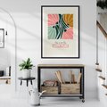 Plakat bez ramy 30x40 - Impresje kwiatowej abstrakcji - retro kwiatowa grafika, kompozycja